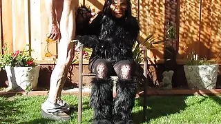 Cosplay furry witch sucking cock...