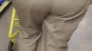 Granny booty in tan scrubs