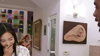 Asian kimono babe pussyfucked by BBC