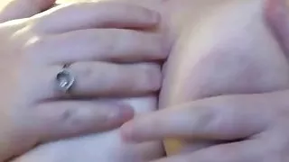 Not my daughter playing with her tits