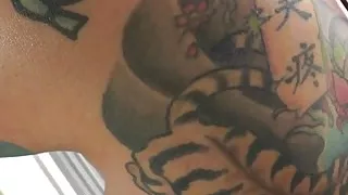 Tattooed dominatrix pegs her black boyfriend