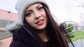 Hot Euro teen Rebecca Volpetti ass fucked in public POV