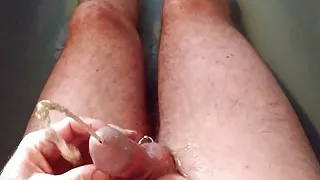 Slow motion golden shower