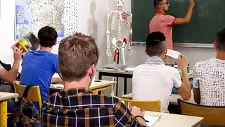 Teacher Doryann Marguet fuck student Paul Delay