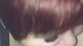 Stephanie West gagging herself on my cock