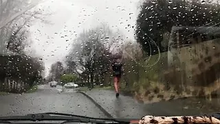 BDSM, Domina, Dominance, Spodní Prádlo, Venku, Shemale