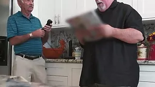 Busty teen sucking senior citizens dick