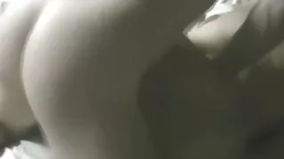 Guy fucks her pussy form behind