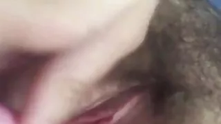 Hairy pussy wife masturbate