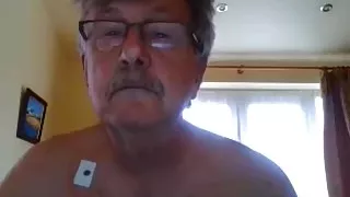 grandpa cum on webcam