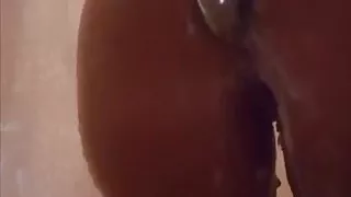 Buttplug in shower