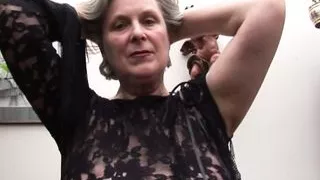 Hairy granny   and pussy tease