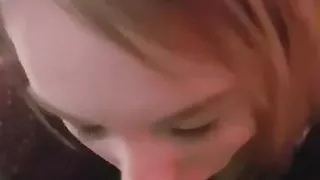 Blonde college girl sucks her first black dick