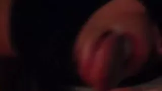 Hooded Asian Slut take cumshot like a good whore