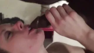 Interracial BBC cumswallow