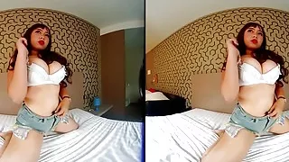 VRpussyVision.com - Fat girl shows her massive body