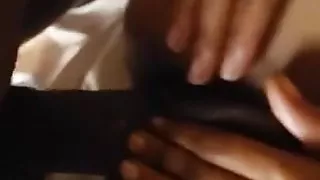 Closeup - Ebony Hairy Pussy Getting Rammed