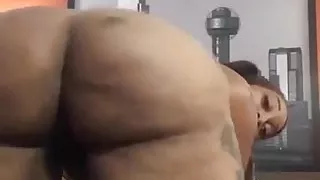 Thick ebony girl stripping