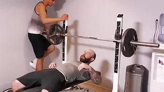 Hunky stepdad hammering twinks tight ass after workout