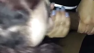 latina girlfriend  sloppy bbc blowjob