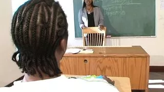 Sexy black teacher getting fucked hard