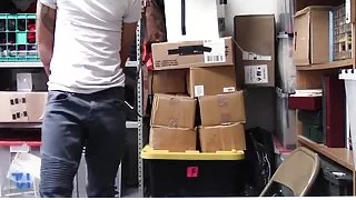 Repeat shoplifter gets tiedup and fucked by an angry mallcop