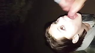 outdoor blowjob facial