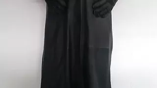 Red Leatherskirt and Long Leathercoat