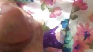 Floral satin teddy wank