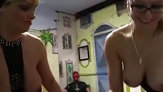 2 Milf sucking a Young Boy