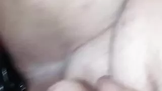 Hubby riding black cock