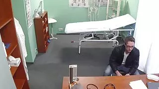 Guy pussyfucks nurse to give a sperm sample