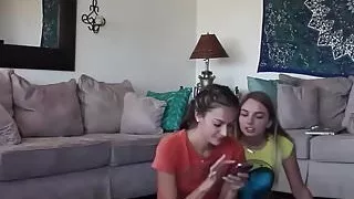 Young amateur girls in softcore yoga action 7