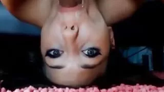 Upside deepthroat and cum