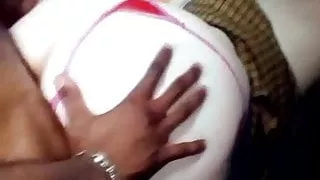 Sexy white girl. Bends over for black cock