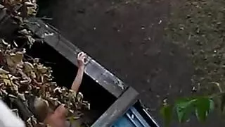 Naked pregnant girl smoked