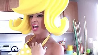 Surreal Kitchen dress up with Abigail