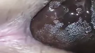 Black Stud Stretching A White Chick's Asshole