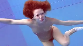 Matrosova hot ginger pussy in the pool