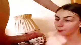 blonde gf blowjob and cumshot- webcamfly.com