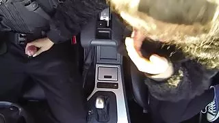 Pulled black Brit analized in officer car
