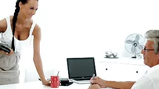 OLD4K. She had long dreamed of a cock of her boss