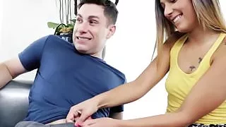 Hot Small Tit Teen Sucks Big Dick Before Class