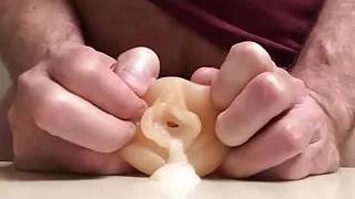 Cumming through my pussy toy after fucking it
