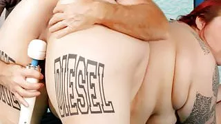 BBW Big Tender Has Her Fat Body and Hairy Pussy Massaged