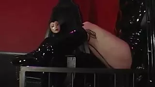 RubberDoll & Rubberella Spank Latex Slut Plus Sybian Orgasm!