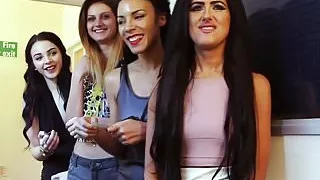 Gorgeous eurobabes enjoy group CFNM scene