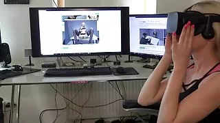 I'm watching my first virtual reality porn...