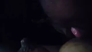 Sucking on them big nipples