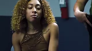 Little ebony immigrant pussy inspected by border patrol